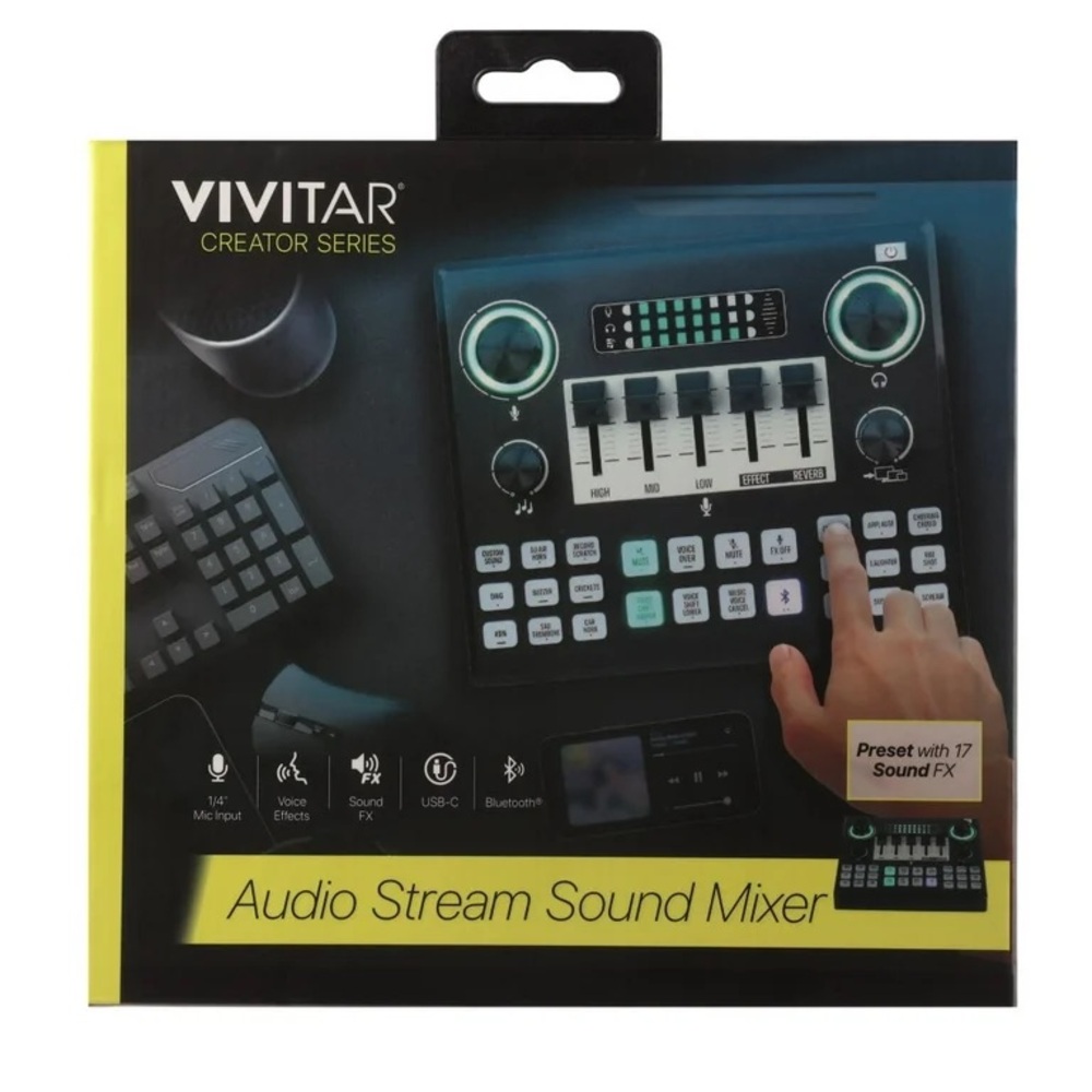 Vivitar Audio Mixer, Multiple Sound Pads & Effects for Vlogging